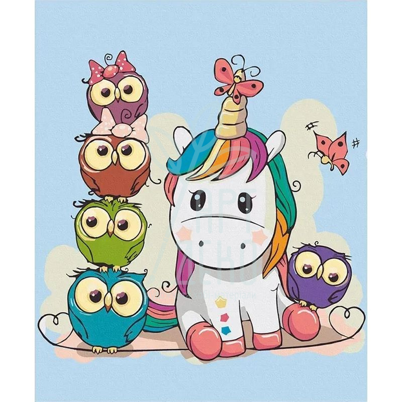 Набір для розпису за номерами "Казкові друзі", 40х50 см, ArtCraft