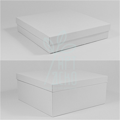 Коробка декоративна, біла, 23х23 см, Україна