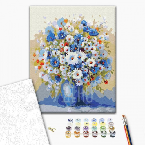 Набір для розпису за номерами "Польовий букет", 40х50 см, Brushme
