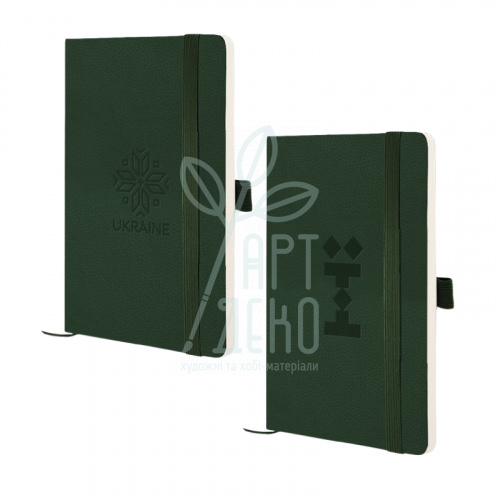 Книга записна Partner Soft Skin, темно-зелена, клітинка, 12,5х19,5 см, 96 л., Axent