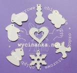 Набір чипбордів "Святкові пряники" з підвісом, 8 шт., Wycinanka