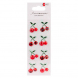 Аплікація зі страз самоклеючих "Вишеньки", 7х14 см, Santi