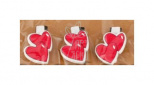 Набір прищіпок декоративних, дерев'яних "Два серця", 35 мм, 6 шт. Paula