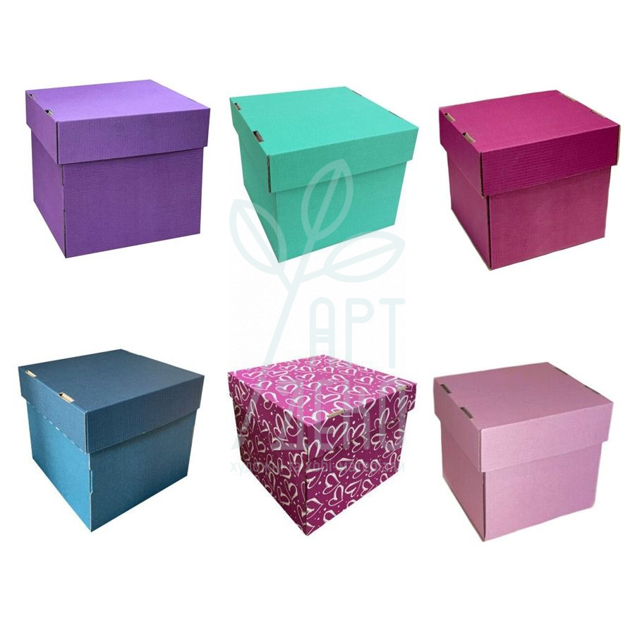 Коробка подарункова, гофрокартон, 19х19х17 см, Україна