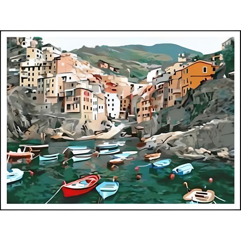 Набір для розпису за номерами "Місто на скелях", 40х50 см, Josef Otten