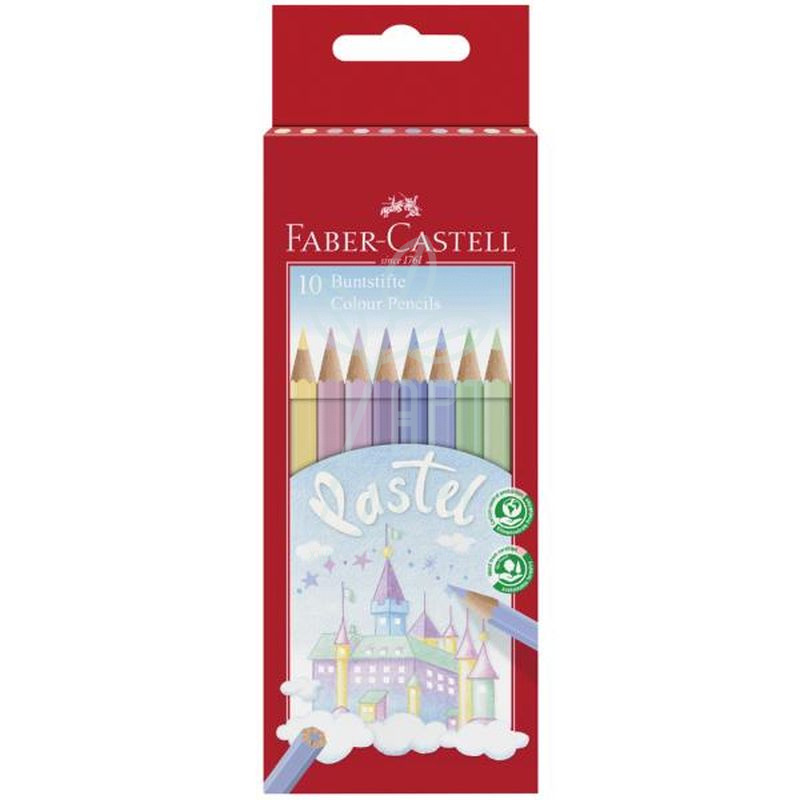 Набір олівців кольорових Pastel, 10 шт, Faber-Castell