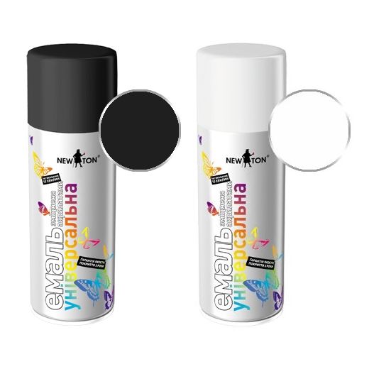 Емаль в аерозолі універсальна NEW TON, глянцева, 400 мл, Україна