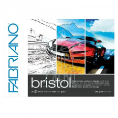 Склейка для рисунку Bristol, 14,8х21 см, 250 г/м2, 20 л, Fabriano