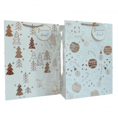 Пакет подарунковий "Зимовий блиск", 32х44х18 см, Україна