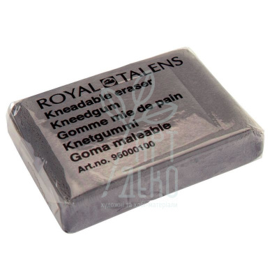Гумка-клячка, прямокутна, 50х35х10 мм, сіра, Royal Talens