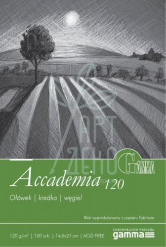 Альбом для малювання Gamma Accademia 120, спіраль, А5 (14,8х21 см), 120 г/м2, 100 л., Польща
