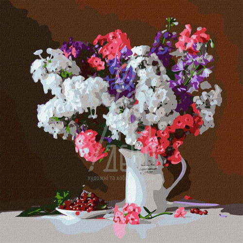 Набір для розпису за номерами "Барвисті дзвіночки", 40х40 см, Ідейка