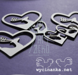 Набір чипбордів "Рамочки. Серця з оленями", 6 шт., Wycinanka