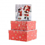Коробка подарункова "Санта з подарунками", Україна