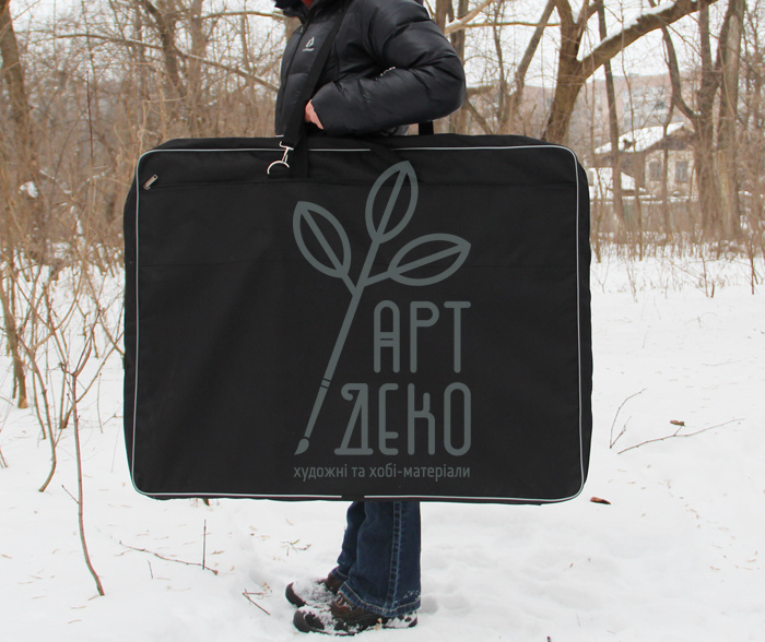 Папка з тканини "Євро", А1 (59,4х84,1 см), жорстка, чорна, Україна