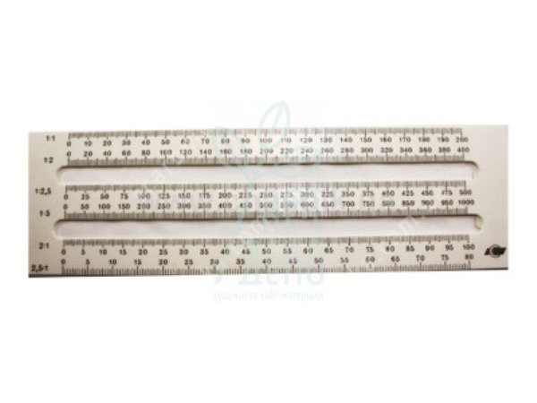 Лінійка пластикова масштабна 6D, Україна