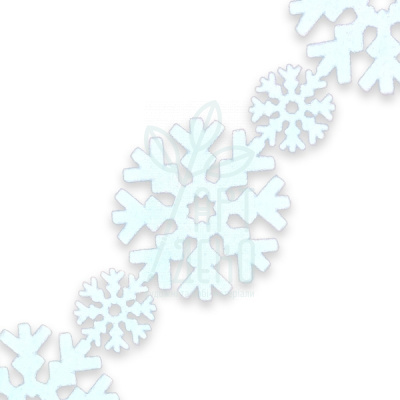 Декоративний виріб з фетру "Гірлянда сніжинки", 90 см
