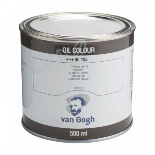 Фарба олійна VAN GOGH, (105) Білила титанові (на сафлоровій олії), 500 мл, Royal Talens