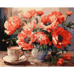 Набір для розпису за номерами "Букет із маками", 40х50 см, Ідейка