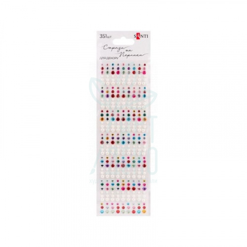 Набір страз самоклеючих "Colour mix", 351 шт, Santi