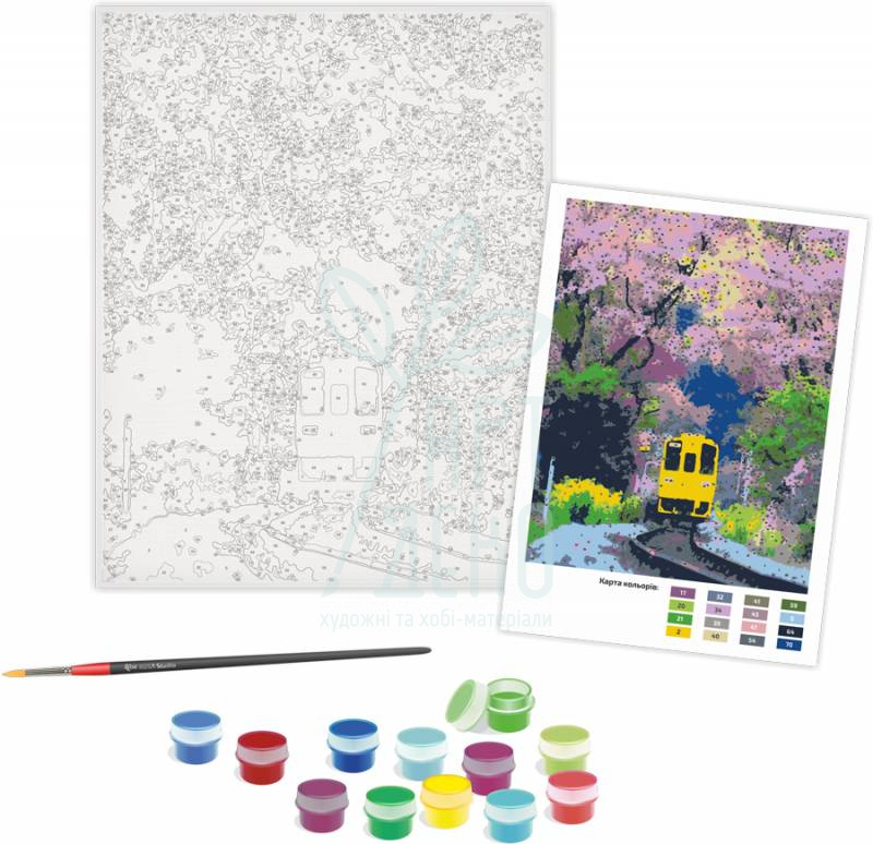 Набір для розпису за номерами "Яскравий потяг", 35х45 см, ROSA START