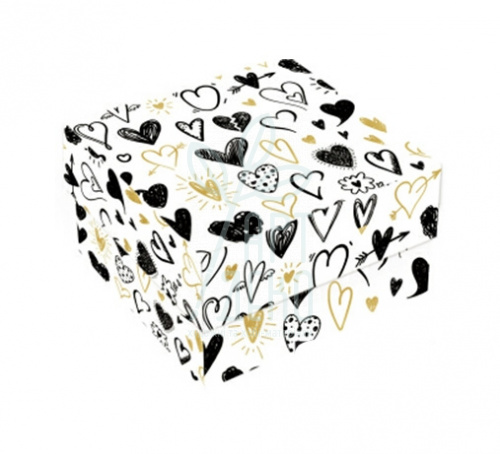 Коробка подарункова "Кольорові серця", Україна