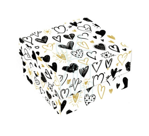 Коробка подарункова "Кольорові серця", Україна