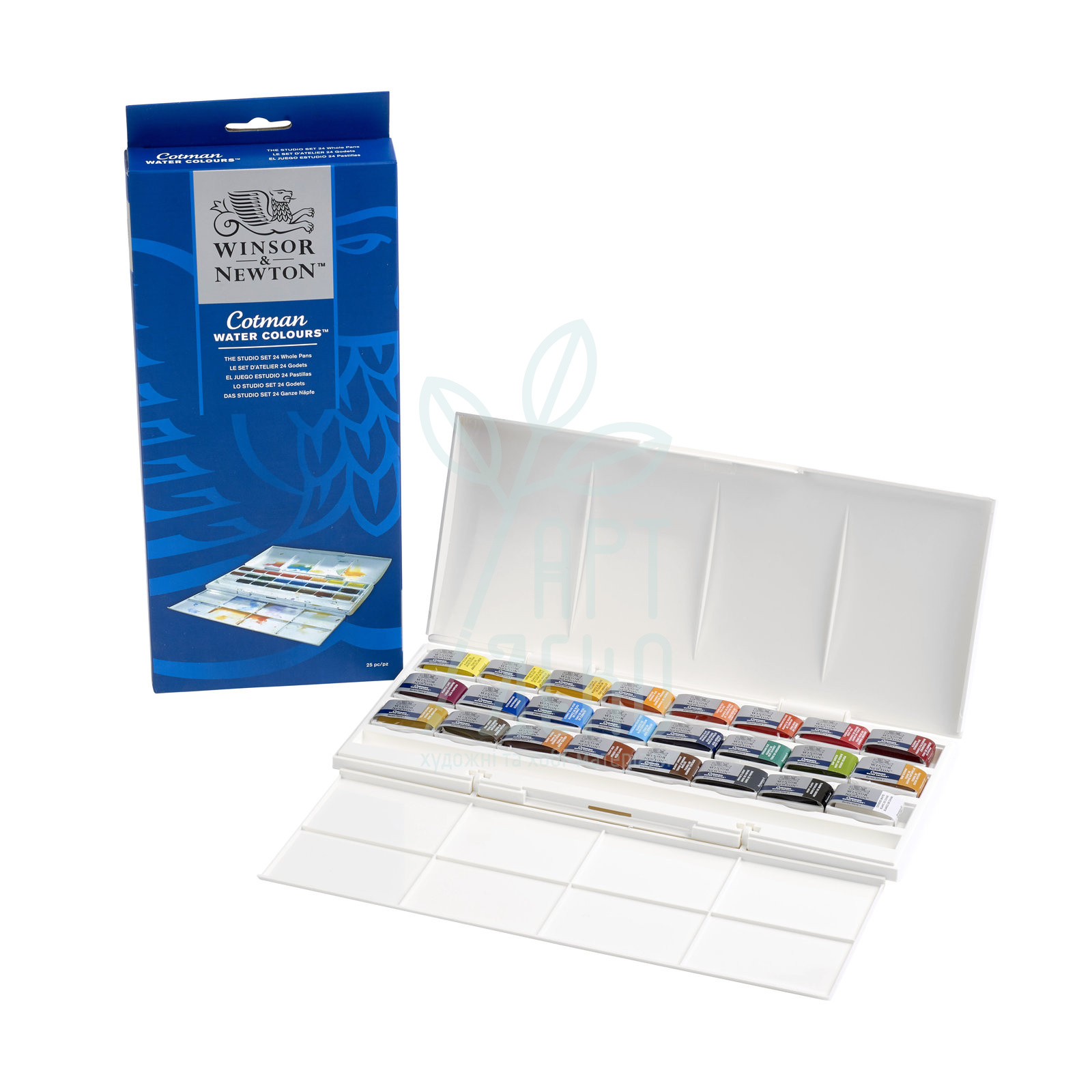 Набір акварельних фарб Cotman, в пластиковому пеналі, 24 шт., Winsor & Newton