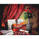 Набір для розпису за номерами Натюрморт "Мелодія скрипки 2" 40х50 см, Ідейка