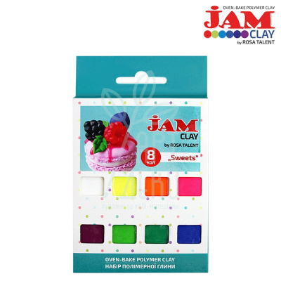Набір полімерної глини Jam Clay "Sweets", 8х20 г, ROSA