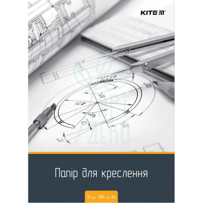 Папка для креслення, А4 (21х29,7 см), 200 г/м2, 10 л, Kite