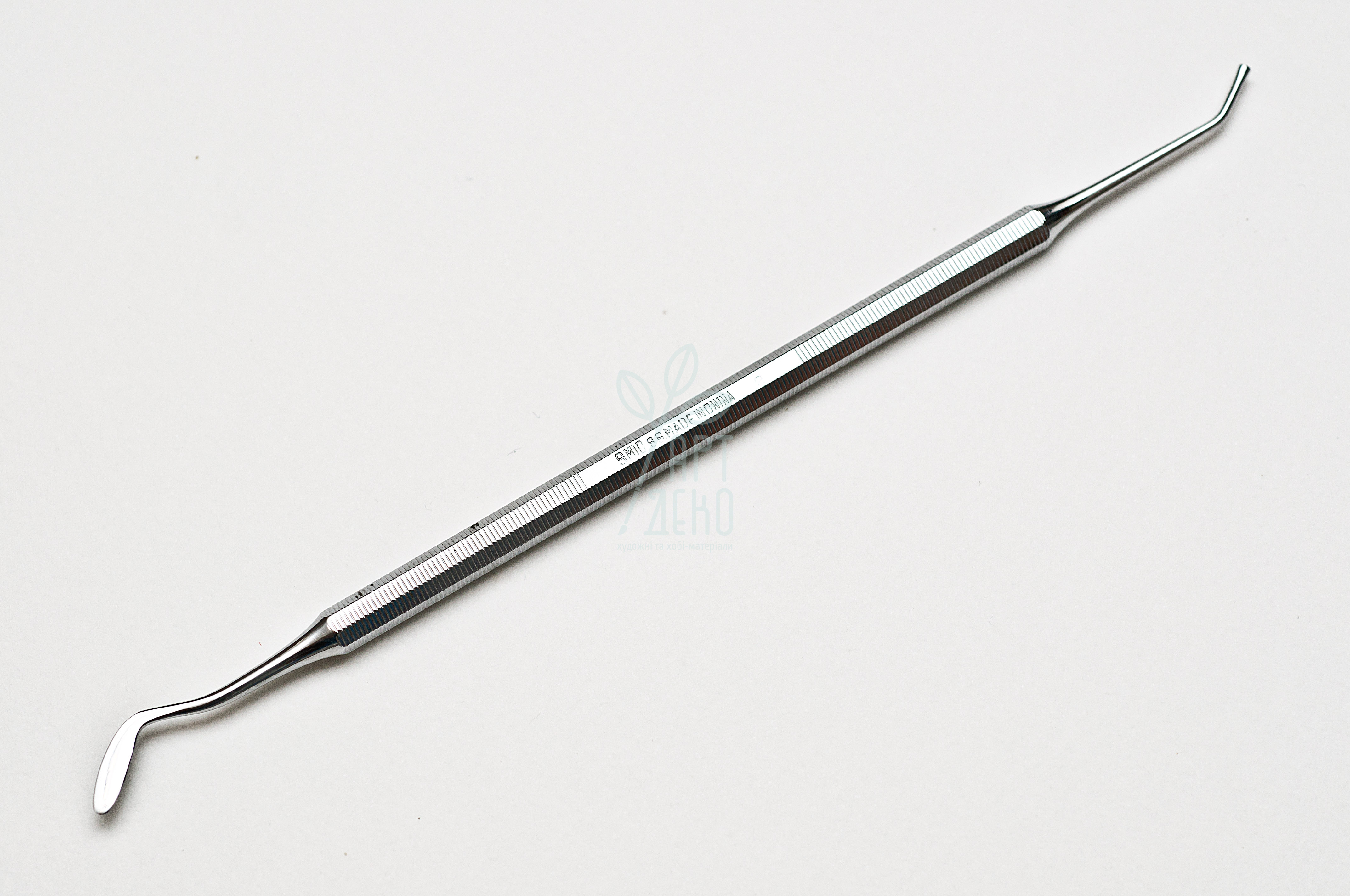 Стек металевий, двосторонній, загладжувач - штопфер серповидний №2