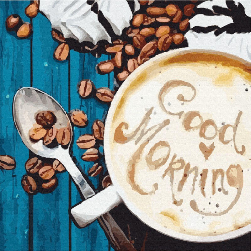 Полотно на картоні з контуром Натюрморт №38, 30х30 см, бавовна, акрил, ROSA Start