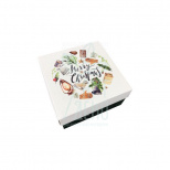 Коробка подарункова "Merry Christmas", 14х14х7 см, Україна