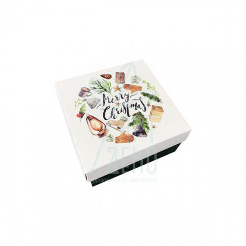Коробка подарункова "Merry Christmas", 14х14х7 см, Україна
