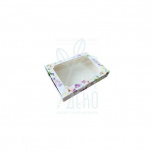 Коробка подарункова з віконцем "Квіти", 15х20х3 см, Україна