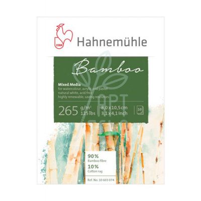 Альбом для змішаних технік Bamboo Mixed Media, 8х10,5 см, 265 г/м2, 10 л., Hahnemuhle