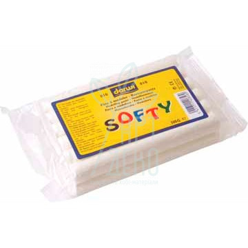 Пластилін Softy на восковій основі, 0,5 кг, білий, Darwi