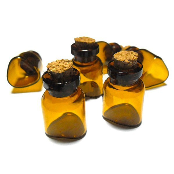 Пляшечка скляна з пробкою, Ø 1,6 см, висота 2,2 см, Regina