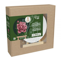 Набір для розпису за номерами "Ніжна півонія", Ø 15 см, з мольбертом, ROSA Start