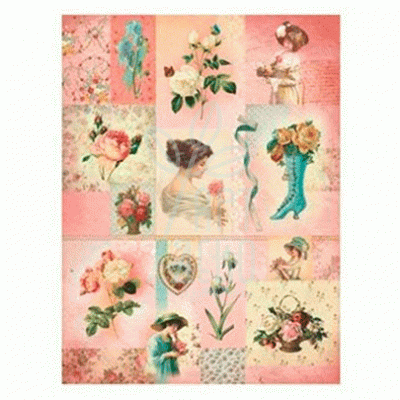 Декупажні карти на рисовому папері Rice Paper Decoupage, А4 (21х29,7 см), №08, Cadence