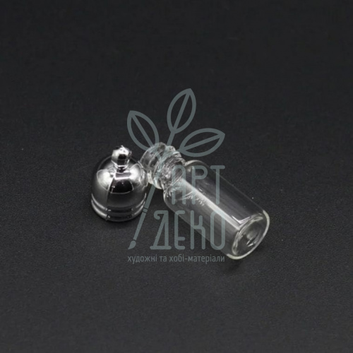 Пляшечка скляна з підвіскою, 11х28 мм, 1 мл, Китай