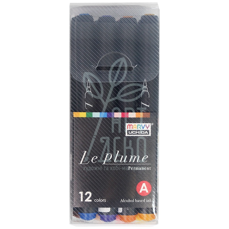 Набір маркерів LE PLUME BRUSH, Класичні відтінки, 12 шт., Marvy
