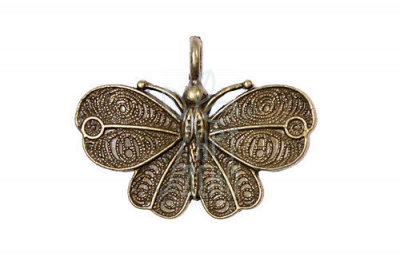 Підвіска металева "Метелик", античне золото, 32х42 мм, Scrapberry's