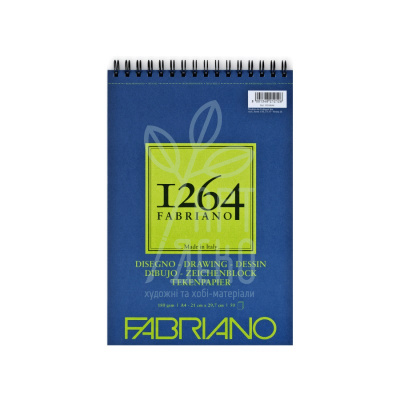Альбом для рисунку 1264, на спіралі, слонова кістка, А4, 180 г/м2, 50 л., Fabriano Альбом для рисунку 1264, на спіралі, слонова кістка, А4, 180 г/м2, 50 л., Fabriano