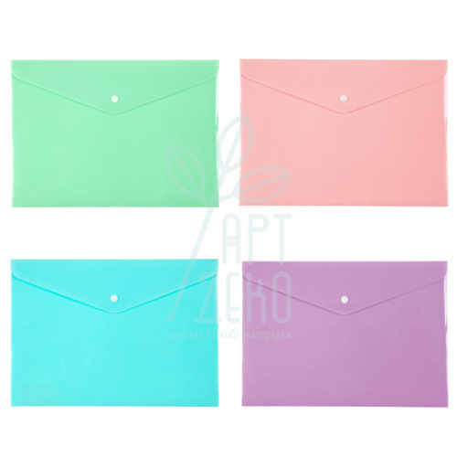 Папка пластикова на кнопці Pastelini, А4 (21х29,7 см), Axent