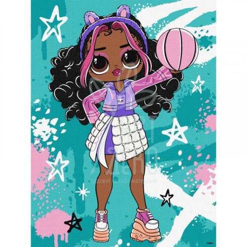 Набір для розпису за номерами "L.O.L. Skate Dance Hoops Cutie", 30х40 см, Ідейка