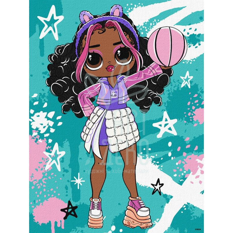 Набір для розпису за номерами "L.O.L. Skate Dance Hoops Cutie", 30х40 см, Ідейка