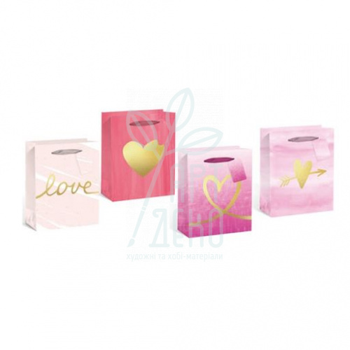 Пакет подарунковий, серія "Love", 23х18х10 см, Україна