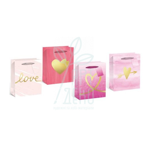 Пакет подарунковий, серія "Love", 23х18х10 см, Україна